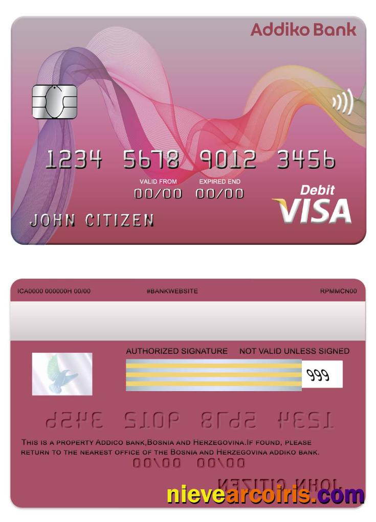 Bosnia and Herzegovina Addiko bank visa card